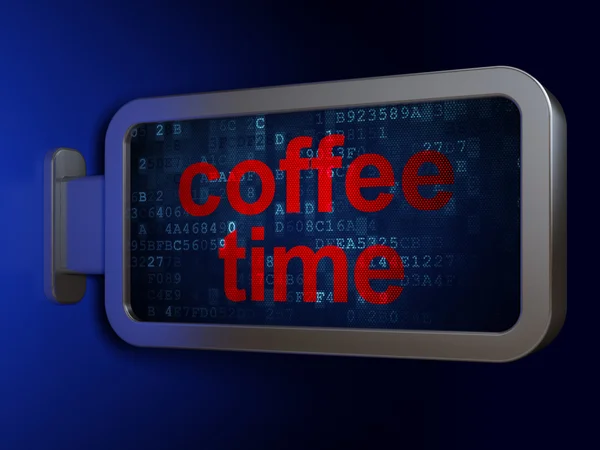 Timeline concept: Coffee Time on billboard background — Stock Photo, Image