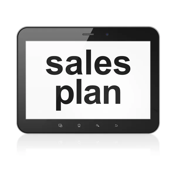 Marketing concept: Sales Plan on tablet pc computer — Stock Photo, Image