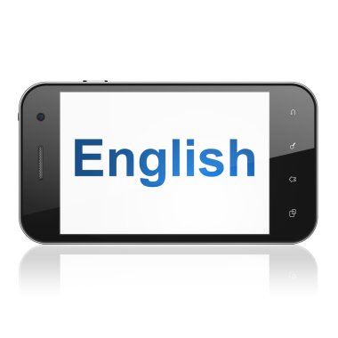 Eğitim kavramı: smartphone üzerinde İngilizce