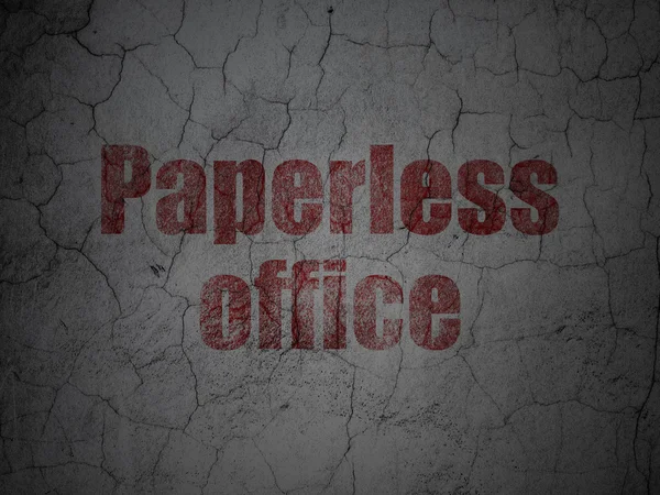 Bedrijfsconcept: papierloze kantoor op grunge muur achtergrond — Stockfoto