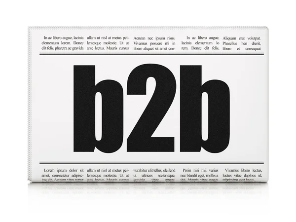 经营理念： 报纸头条 b2b — 图库照片