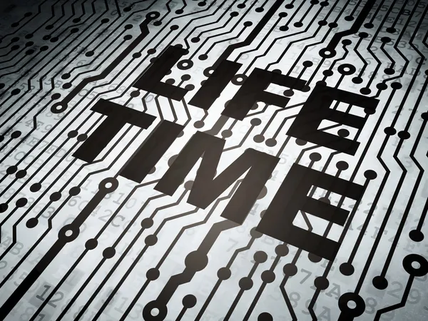 Concetto di tempo: circuito stampato con Life Time — Foto Stock