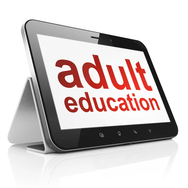 Concept d'éducation : éducation des adultes sur tablette PC — Photo