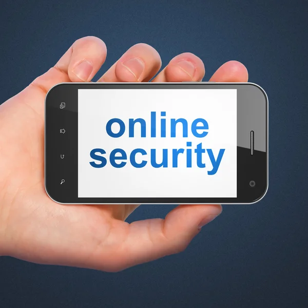 Pojęcie prywatności: Bezpieczeństwo online na smartphone — Zdjęcie stockowe