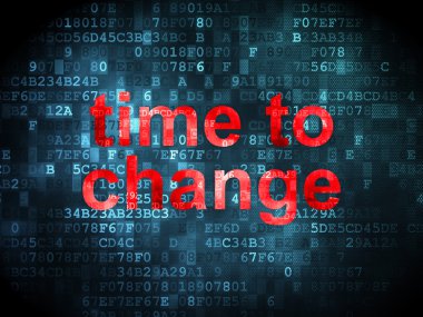 Zaman çizelgesi kavramı: dijital arka plan üzerinde değişiklik vakti