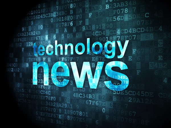 Nieuws begrip: Technology News op digitale achtergrond — Stockfoto