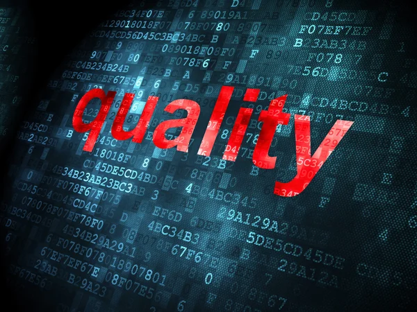 Advertising concept: Quality on digital background — Stock Photo, Image