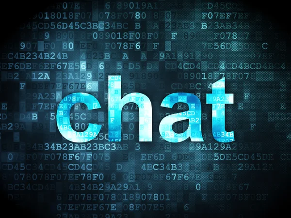 Koncepce rozvoje webu SEO: Chat na digitální pozadí — Stock fotografie