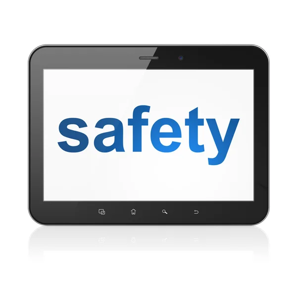 Security concept: Safety on tablet pc computer — Stock Photo, Image