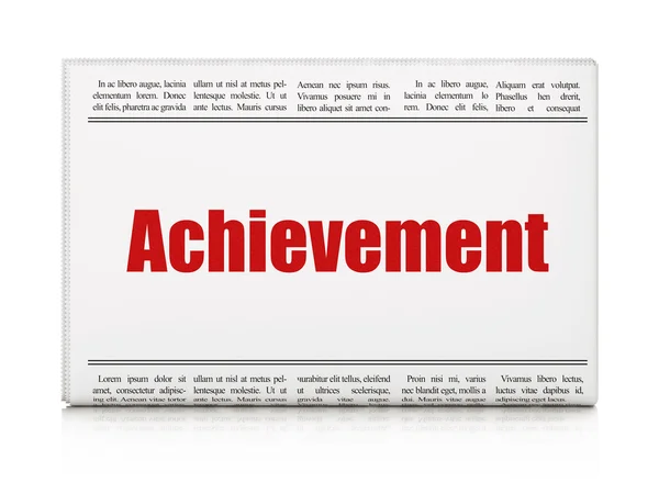 Education concept: newspaper headline Achievement — Stock Photo, Image