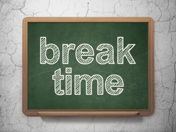 Timeline concept: Break Time on chalkboard background — Stock Photo, Image