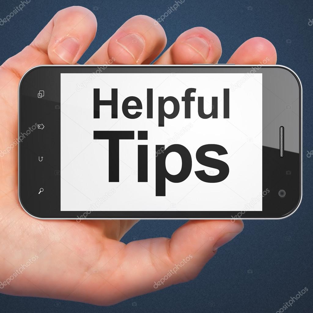 Education concept: Helpful Tips on smartphone