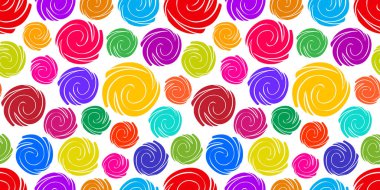 Gül desensiz, çiçekli parlak vektör arkaplan, karikatür çiçekli tekrar süslemesi. Soyut botanik illüstrasyon