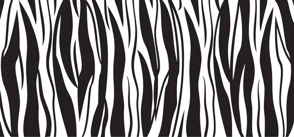 Wektor Skóry Tygrysa Bezszwowy Wzór Czarno Biały Nadruk Sebry Tło — Wektor stockowy