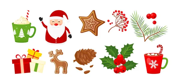Weihnachten Vektorsymbol Neujahr Element Dekoration Isoliert Auf Weißem Hintergrund Illustration — Stockvektor