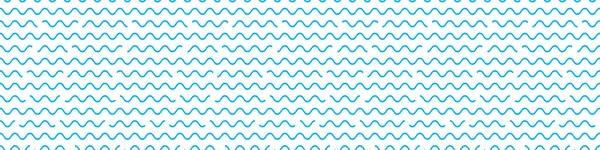 Wellenvektor Nahtloses Muster Linearer Wasserhintergrund Blauer Wellenprint Einfache Illustration — Stockvektor