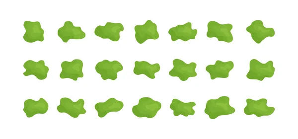 Boue Verte Icône Vecteur Morve Blob Goo Mucus Mis Isolé — Image vectorielle