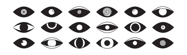 Eye Vector Icon Eyeball Simple Pictogram Vision Symbol Look Sign — ストックベクタ