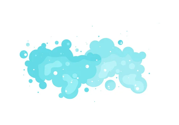 Blue Soap Bubbles Foam Suds Water Vector Icon Effervescent Air — Stock Vector