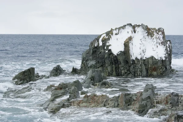Isola rocciosa nell'Oceano meridionale . — Foto Stock