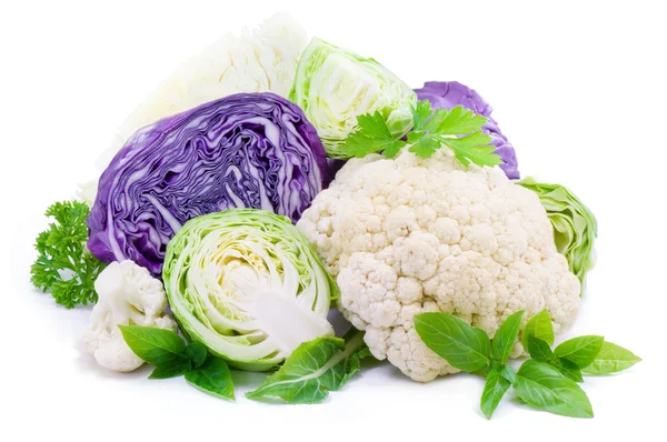 Kohl und Blumenkohl — Stockfoto