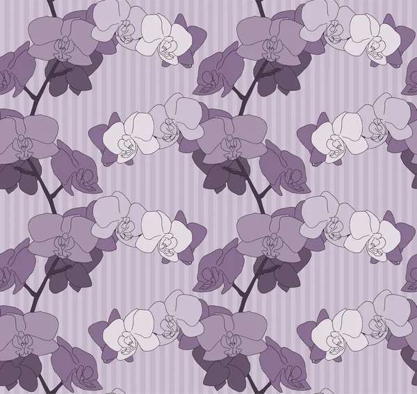 Seamless Orchid Background — Stock Vector