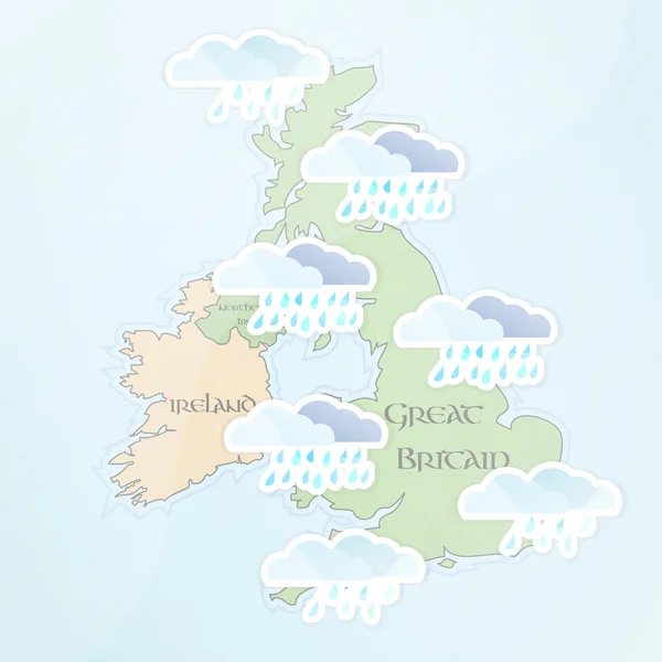 UK počasí předpověď na červenec — Stockový vektor