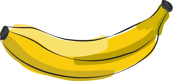 Banana esboçada — Vetor de Stock