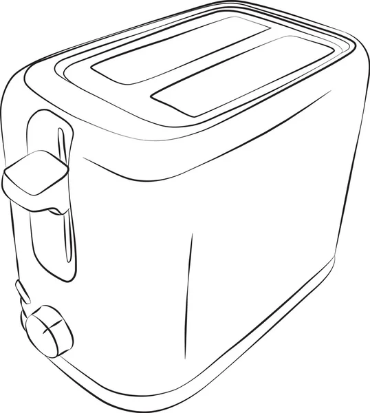 Sketched Toaster — Stock Vector