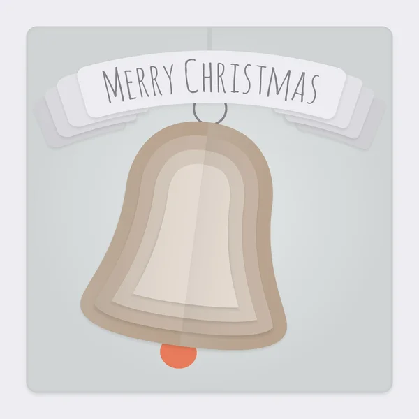 Bell Christmas Card — Stock Vector