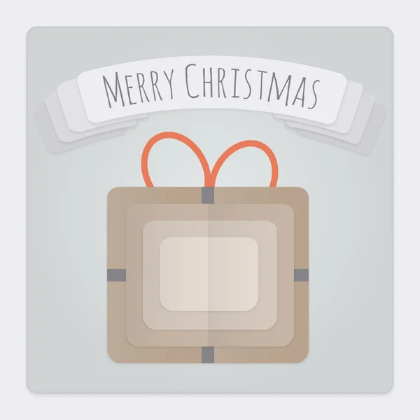 Παρούσα Χριστουγεννιάτικη κάρτα — Διανυσματικό Αρχείο