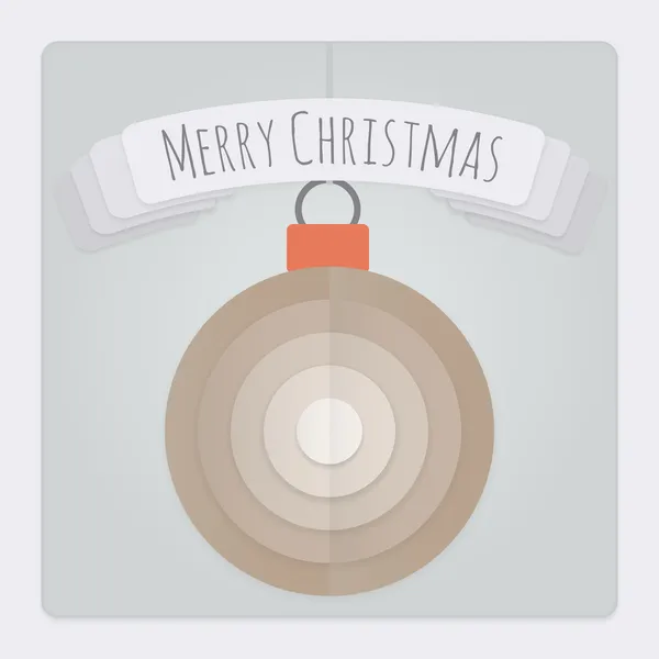 Bauble kerstkaart — Stockvector