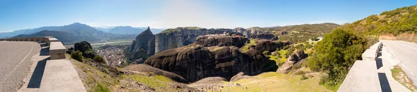 Vue Panoramique Monastère Sainte Trinité Dans Les Montagnes Des Météores — Photo