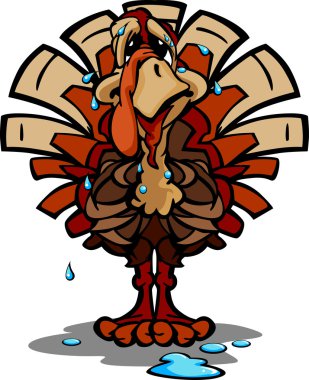 sinir Şükran tatil Türkiye karikatür vektör çizim