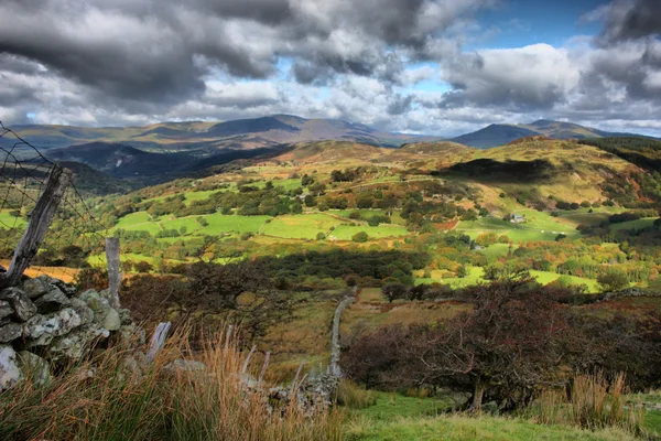 Bergige walisische Landschaft Blick — Stockfoto