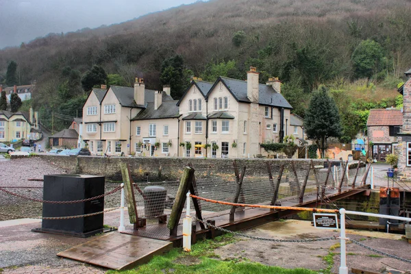 A pitoresca aldeia costeira de Porlock Weir, Somerset, Inglaterra, Reino Unido — Fotografia de Stock