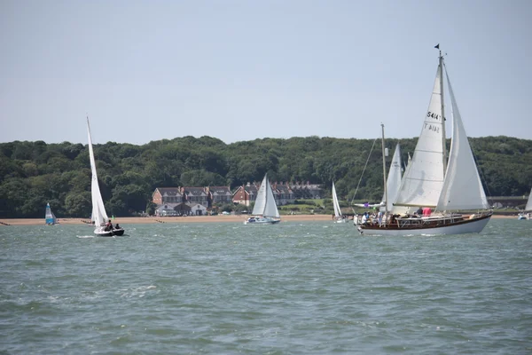 Sailboats sailing on a calm sea — Stock Photo, Image