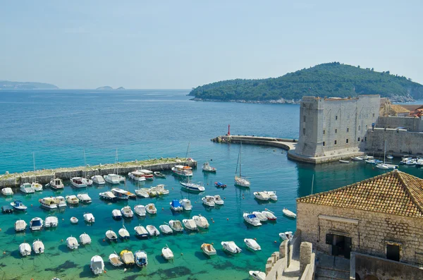 Dubrovnik Ciudad Vieja arquitectura medieval, Condado de Dalmacia — Foto de Stock