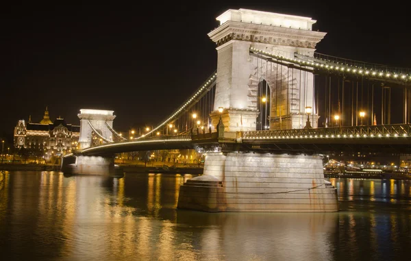 The Chain Bridge v Budapešti — Stock fotografie