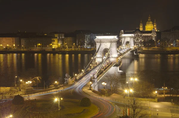 Řetězový most a St. Stephen bazilika — Stock fotografie