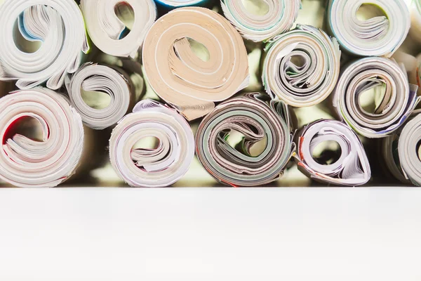Rolos de papel para reciclagem — Fotografia de Stock