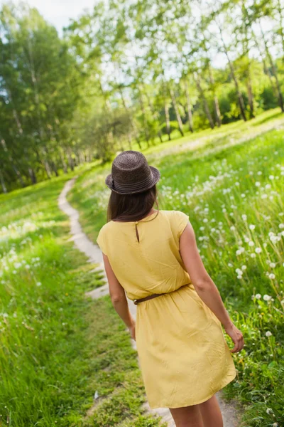 Menina em um prado — Fotografia de Stock