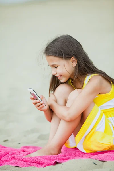 Five-year-old girl on the nature — Stock Photo, Image