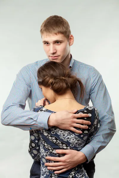 Cara e menina — Fotografia de Stock