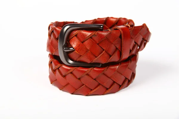 Braided leather belt — Stock Photo, Image