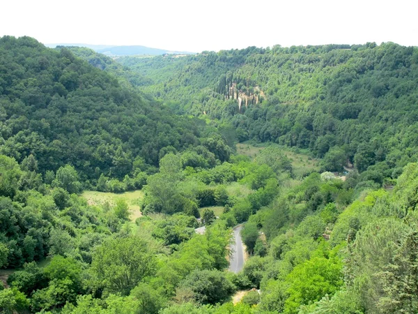 Landschaft aus Pitigliano, Toskana — Stockfoto