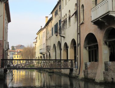 Canale dei Buranelli tarihi merkezi Treviso (İtalya)