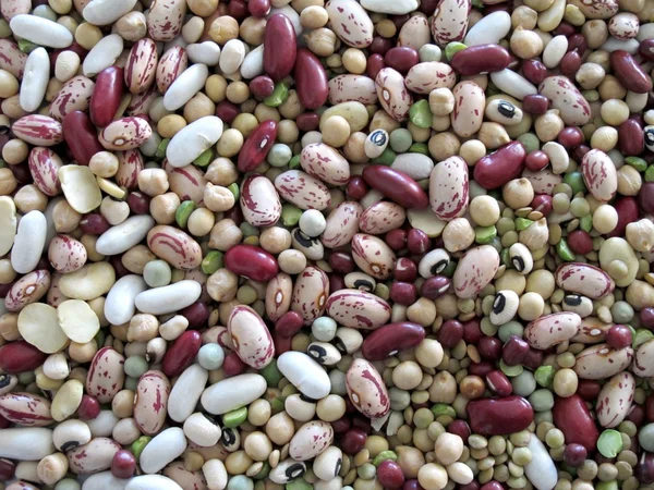 Mix van bonen en gedroogde peulvruchten — Stockfoto