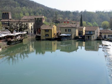 Borghetto köyü .valeggio sul mincio, İtalya