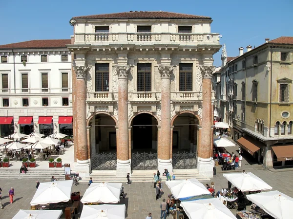 Palazzo del capitaniato. Piazza dei signori v vicenza, Itálie — Stock fotografie